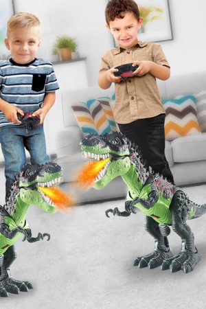 Realistic Remote Control Dinosaur Walking Spray Simulation T-Rex Robot Dinosaur Toy